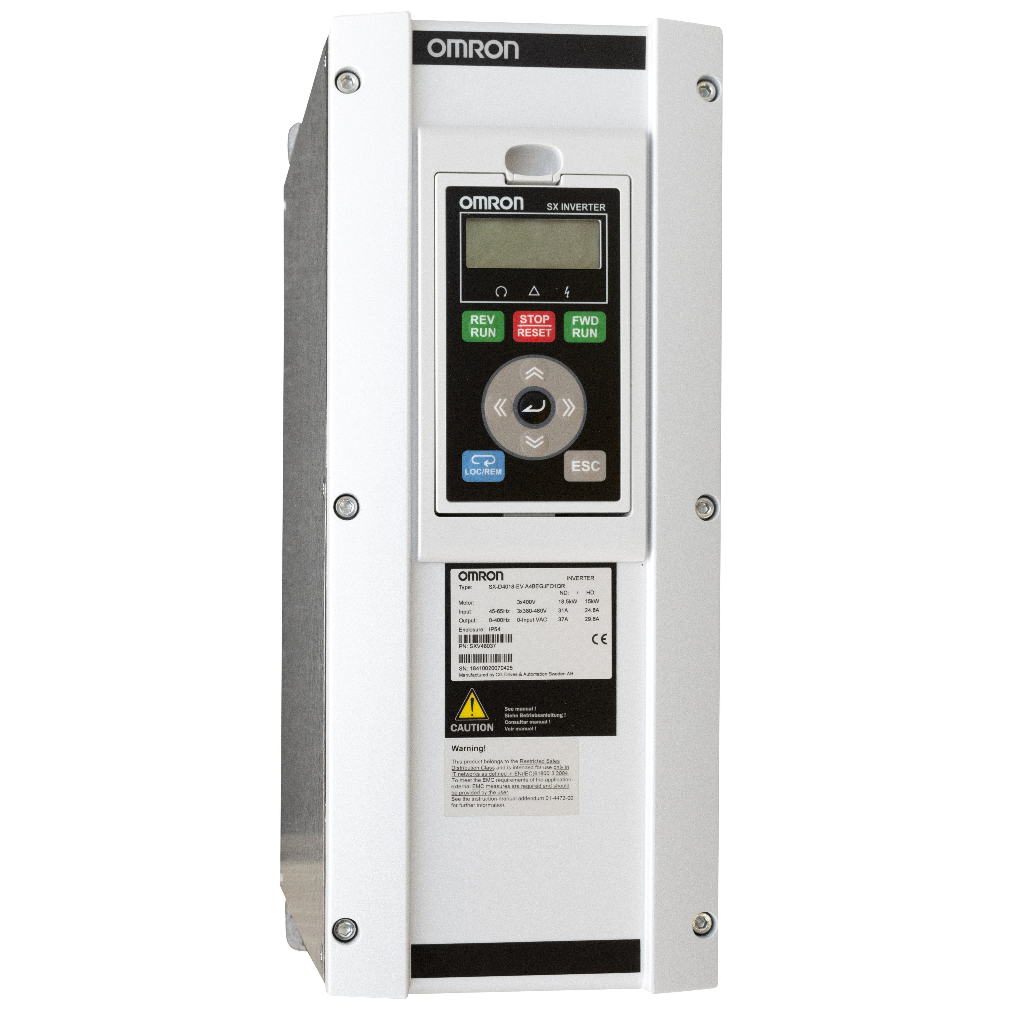 SX IP20, 1,5 KW, 3 690 V C.A., CONTROLLO